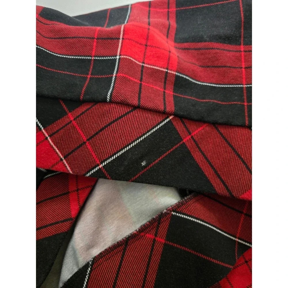 Torrid Goth Punk Red Black Plaid Lace Up Grommet Slit Pencil Skirt  2XL Grunge